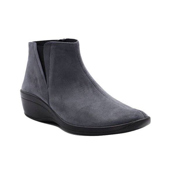 Arcopedico Luana Gray Faux Vegan Suede Low Heel Booties Boots 42 11 $135 - Picture 1 of 10